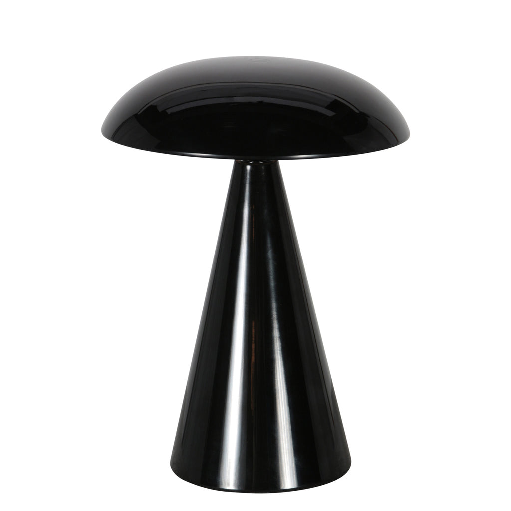 Tafellamp Mush 4856ZW - glanzende zwarte oplaadbare sfeerlamp