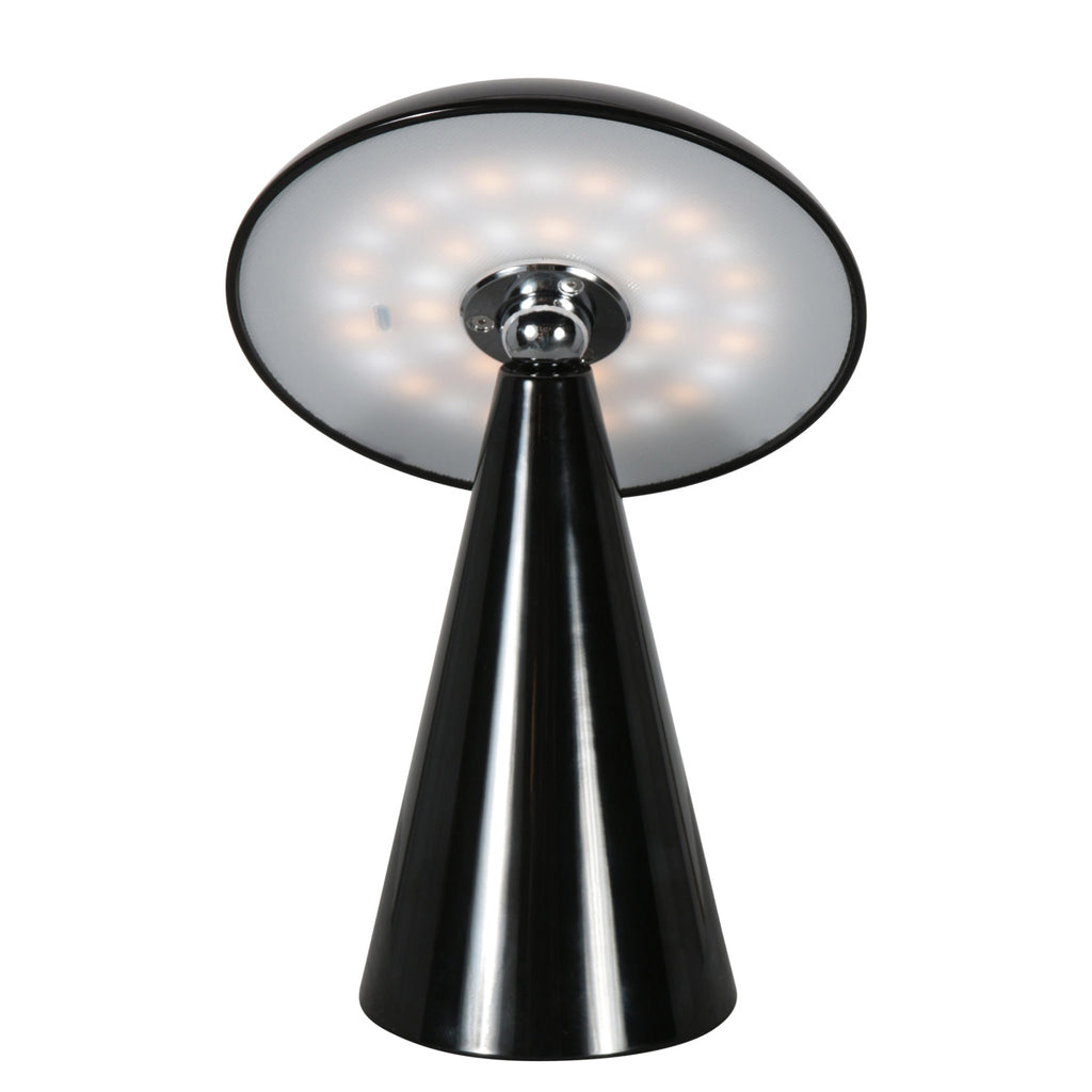 Tafellamp Mush 4856ZW - glanzende zwarte oplaadbare sfeerlamp