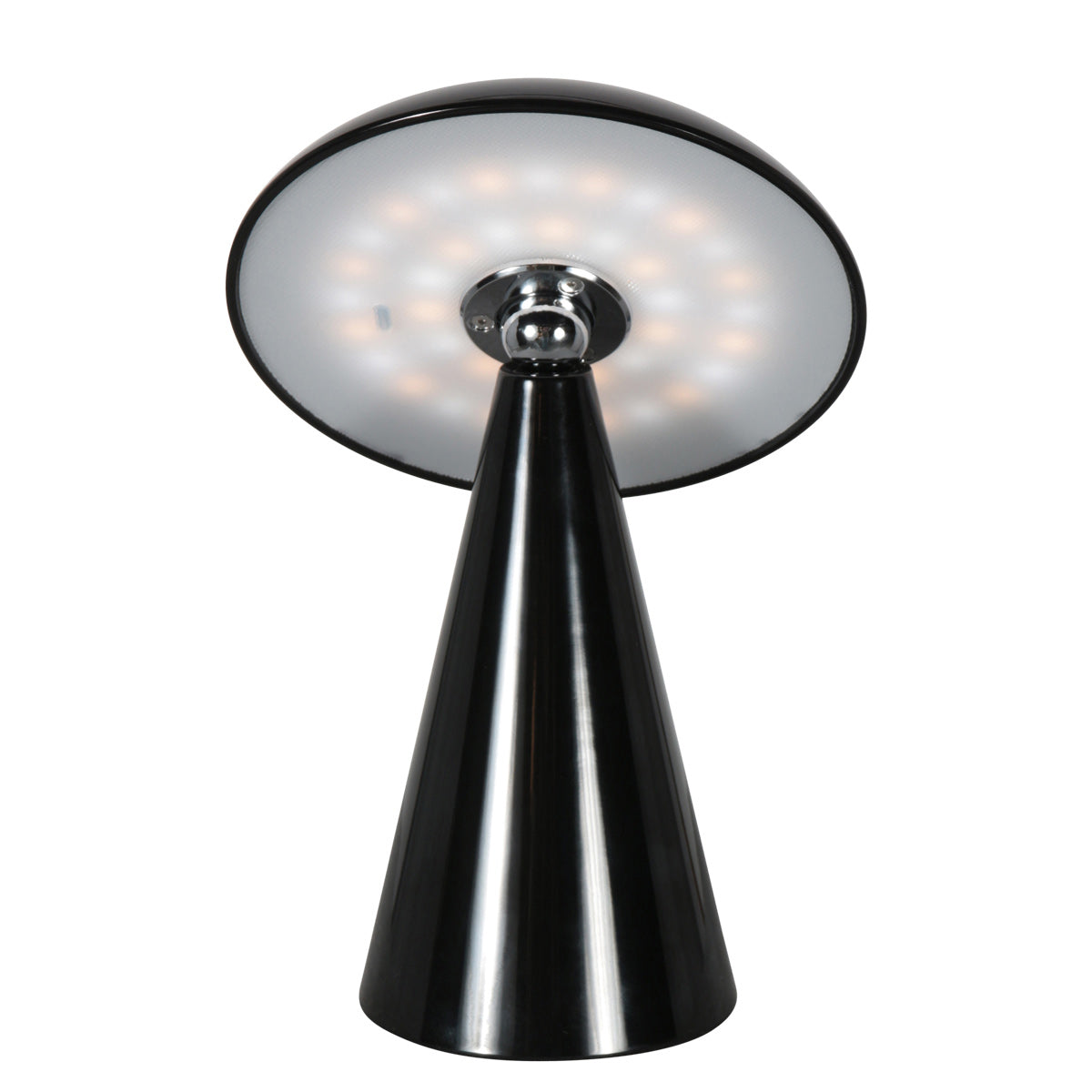Tafellamp Mush 4856ZW - glanzende zwarte oplaadbare sfeerlamp