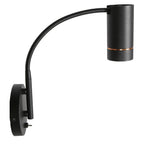 Zwarte wandlamp Downlume 4857ZW, flexibel GU10 spot design