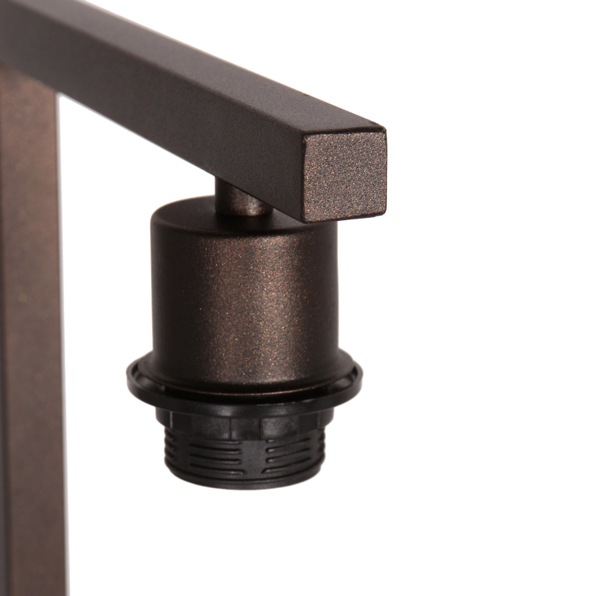 Cacao vloerlamp Stang 4875CA met schakelaar en zwarte linnen kap