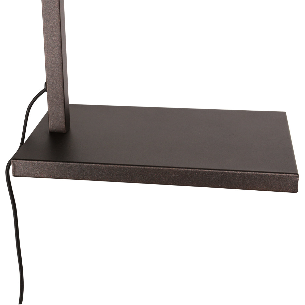 Cacao vloerlamp Stang 4878CA met schakelaar en grof grijs linnen kap