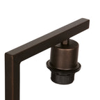 Cacao tafellamp Stang 4883CA met zwarte linnen kap