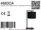 Cacao tafellamp Stang 4883CA met zwarte linnen kap
