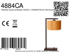 Cacao tafellamp Stang 4884CA met goud velours kap