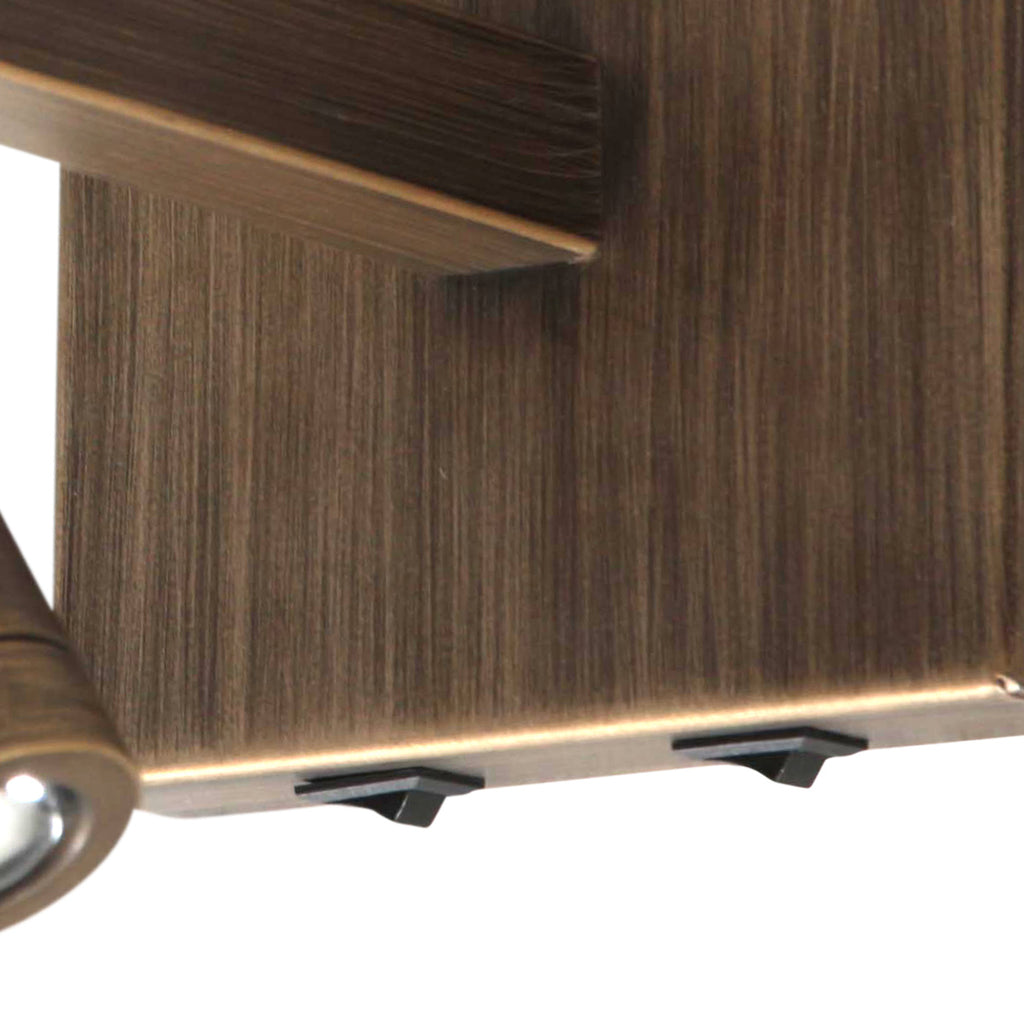 Wandlamp Stang 4890BR met zwart linnen kap en leeslicht