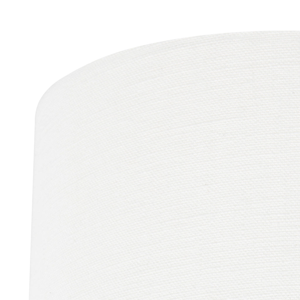 Wandlamp Stang 4891BR met wit linnen kap en leeslicht