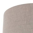 Bronzen vloerlamp Stang 4897BR met schakelaar en grof grijs linnen kap