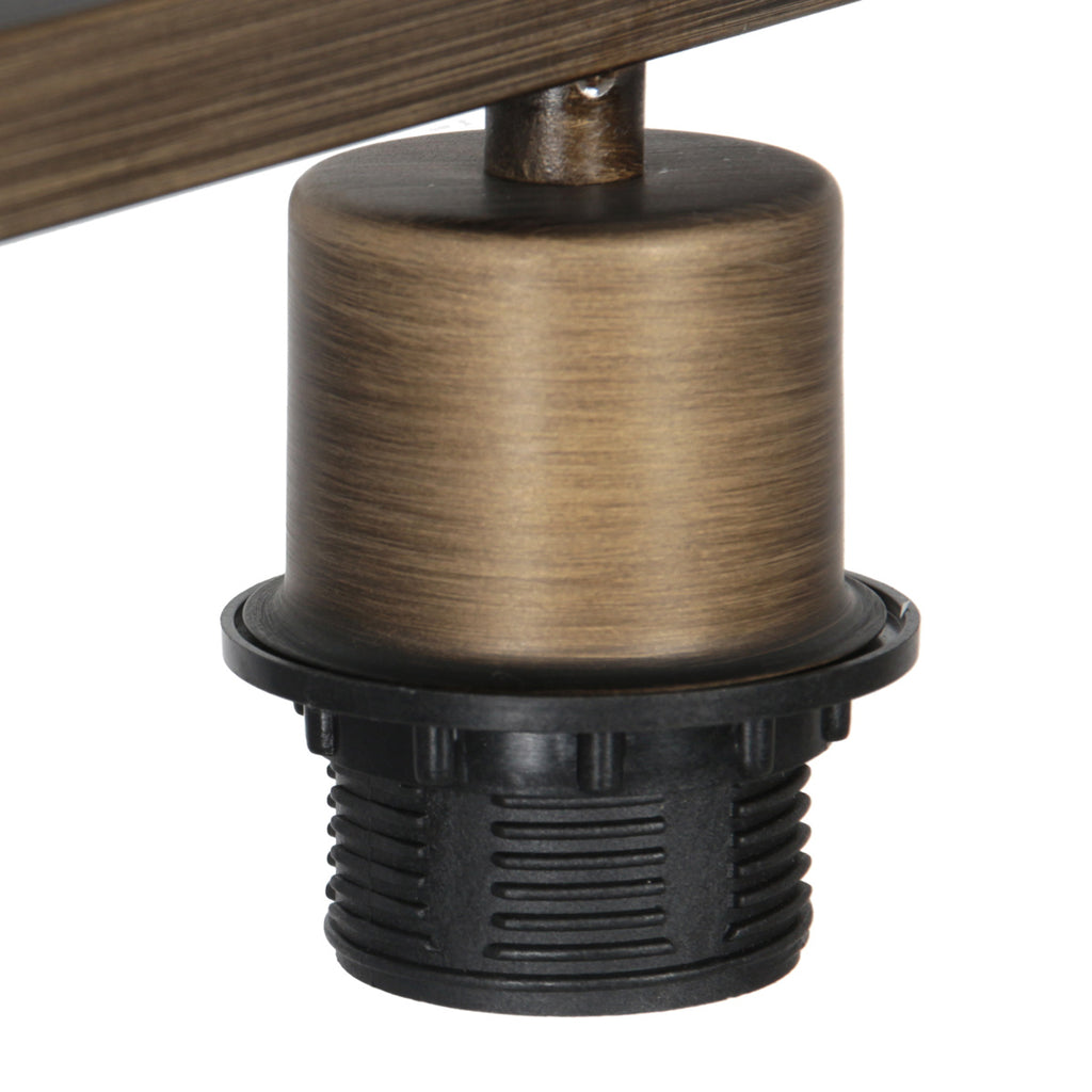 Bronzen tafellamp Stang 4900BR met beige kurkstructuur kap