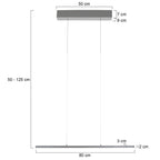 Hanglamp Bande 4906ST staalkleurige hanglamp met cable lift