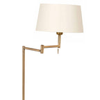 Bronskleurige vloerlamp Bella 5894BR met crème kleurige linnen kap