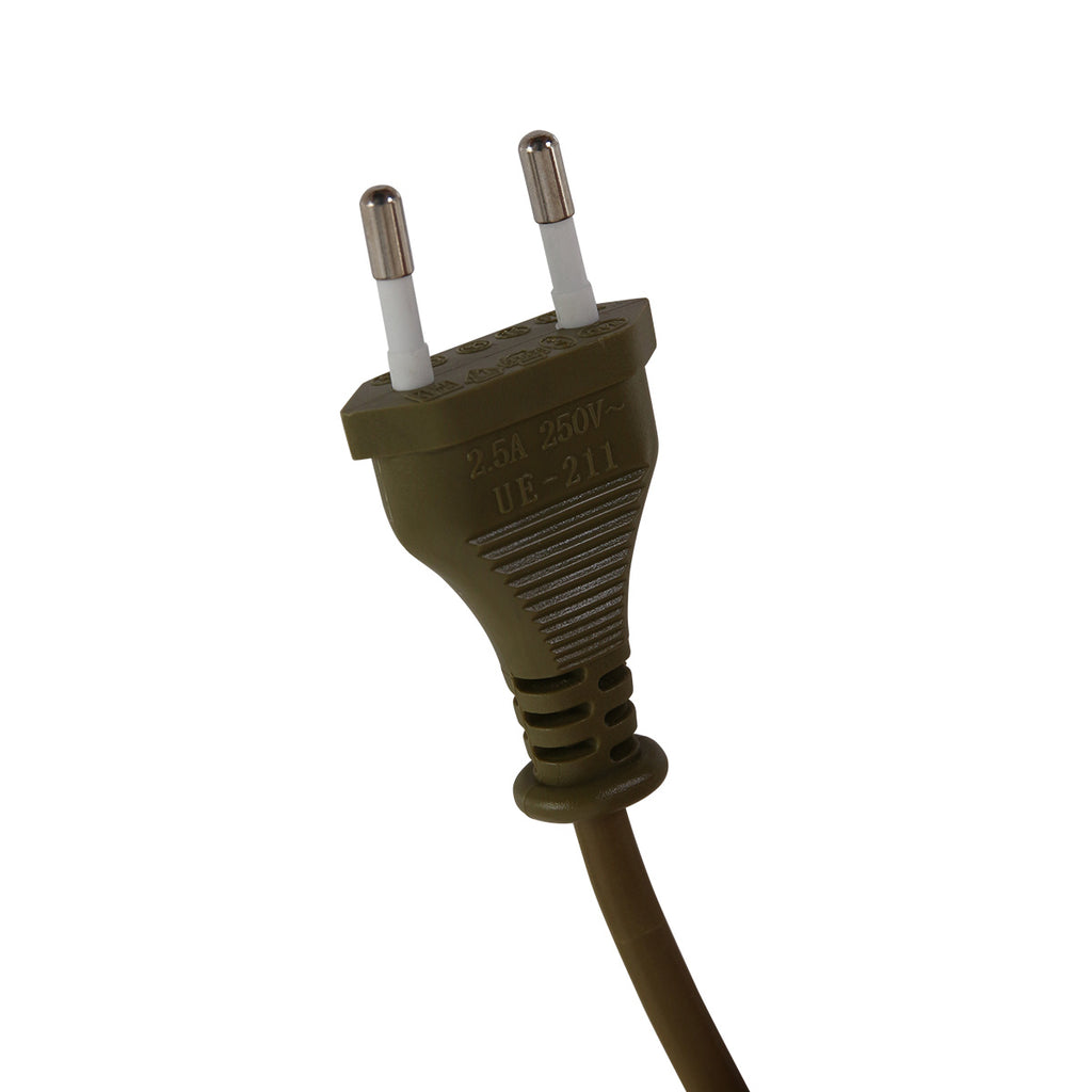 Bronskleurige vloerlamp Bella 5894BR met crème kleurige linnen kap