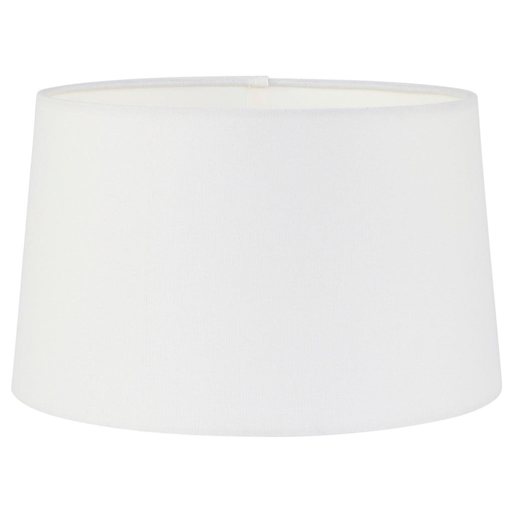 Staalkleurige vloerlamp Bella 5894ST met wit linnen kap