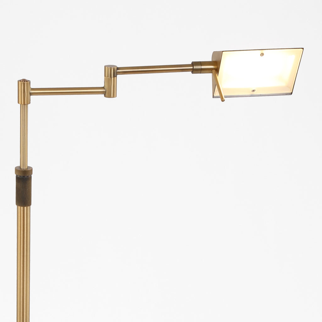 Bronskleurige vloerlamp Karl 5895BR met dimmer en in hoogte verstelbaar