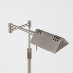 Staalkleurige vloerlamp Karl 5895ST met dimmer en in hoogte verstelbaar