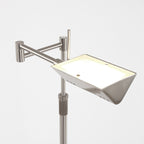Staalkleurige vloerlamp Karl 5895ST met dimmer en in hoogte verstelbaar