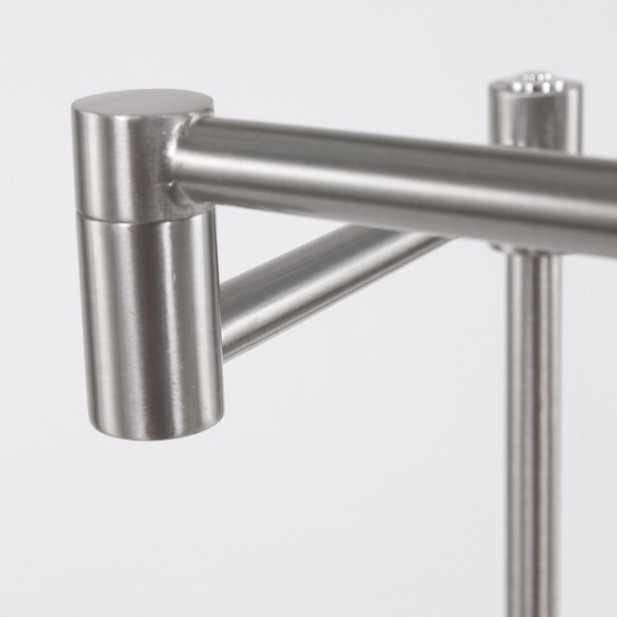 Staalkleurige vloerlamp Karl 5895ST met dimmer en in hoogte verstelbaar