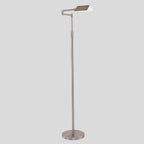 Staalkleurige vloerlamp Karl 5895ST met dimmer en in hoogte verstelbaar