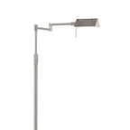 Staalkleurige vloerlamp Karl 5895ST met dimmer en in hoogte verstelbaar
