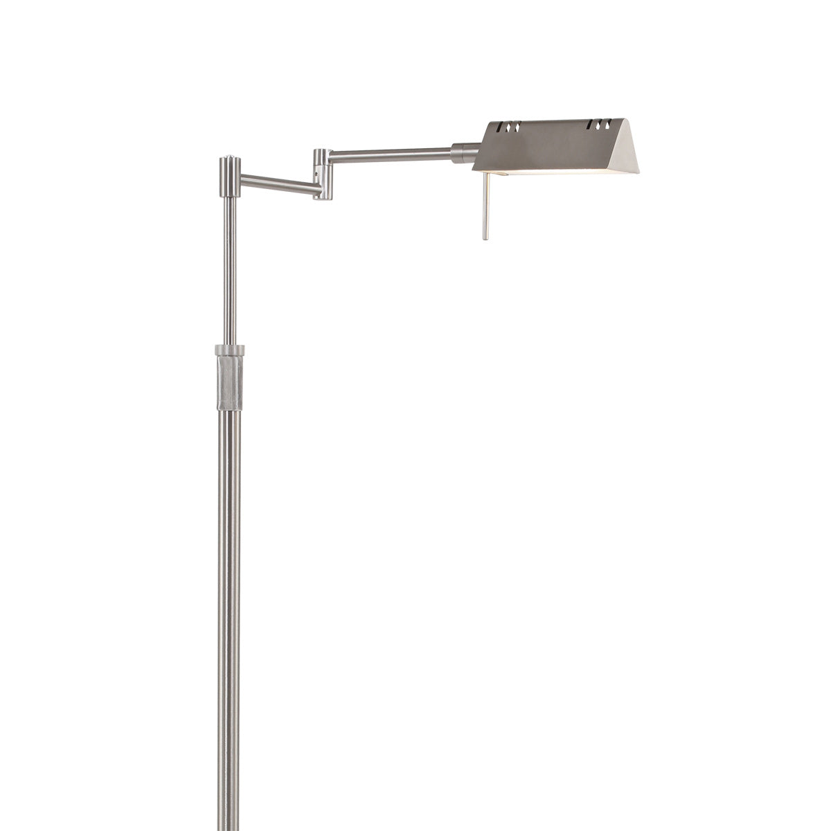 Staalkleurige vloerlamp Karl 5895ST met dimmer en in hoogte verstelbaar