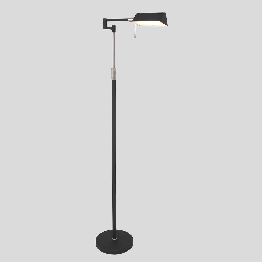 Zwarte vloerlamp Karl 5895ZW met dimmer en in hoogte verstelbaar