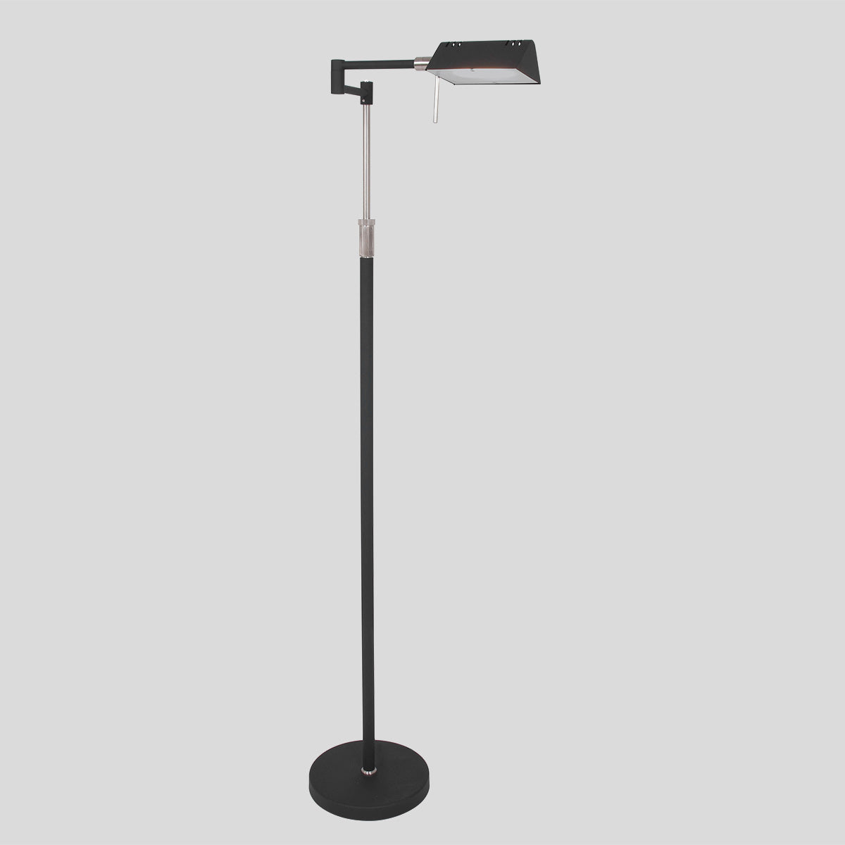 Zwarte vloerlamp Karl 5895ZW met dimmer en in hoogte verstelbaar