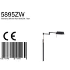 Zwarte vloerlamp Karl 5895ZW met dimmer en in hoogte verstelbaar
