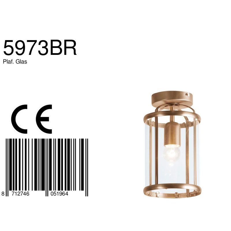 Plafondlamp Pimpernel 5973BR Brons