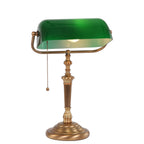 Tafellamp Ancilla 6185BR bronzen notarislamp met trekschakelaar