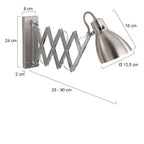 Wandlamp Spring 6290ST Staal