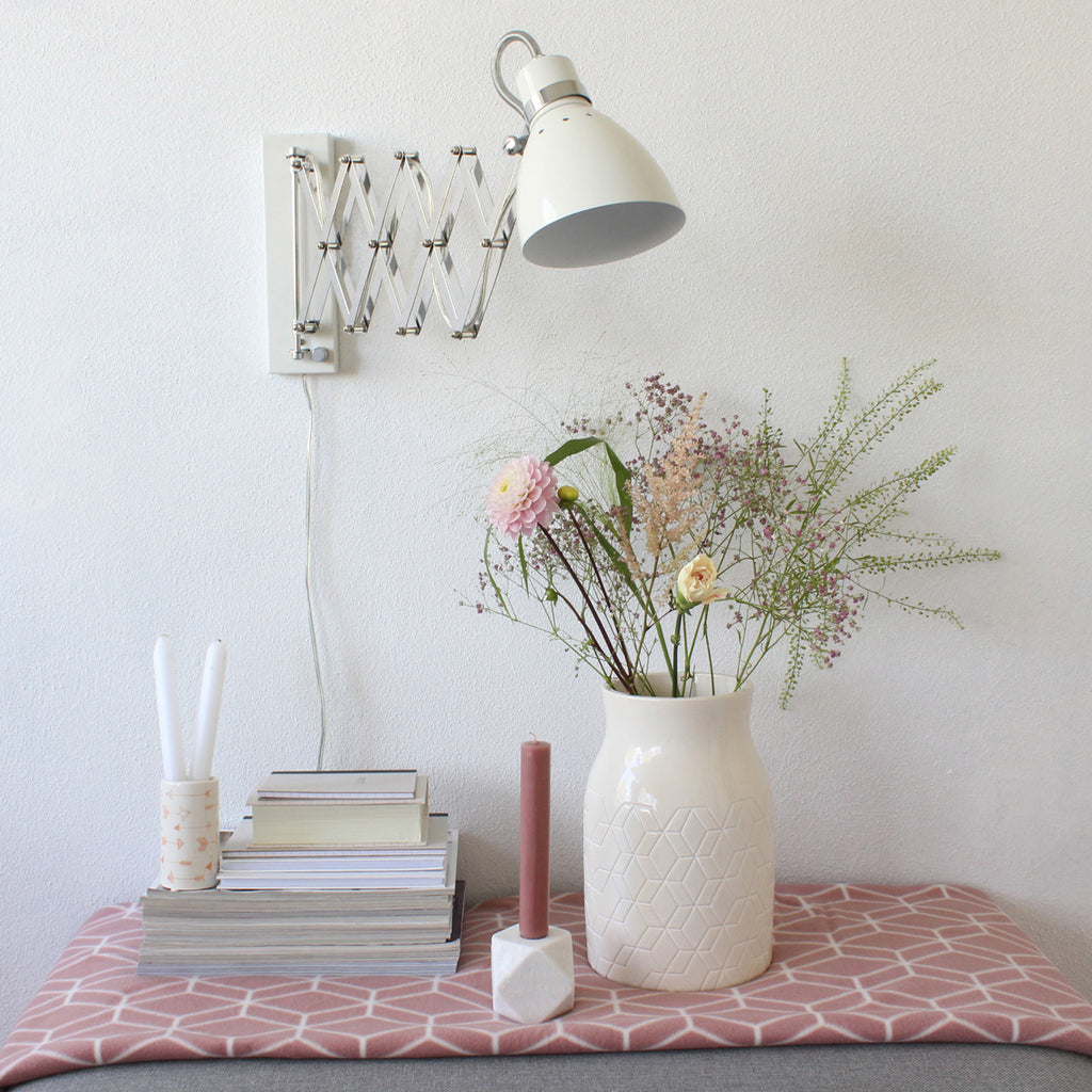 Wandlamp Spring 6290W wit met E27 fitting en draaidimmer
