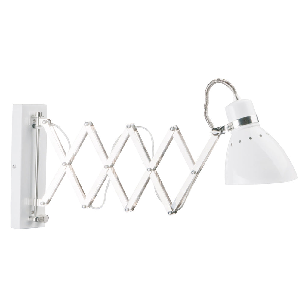Wandlamp Spring 6290W wit met E27 fitting en draaidimmer