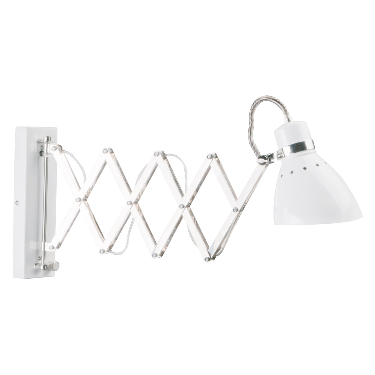 Wandlamp Spring 6290W wit met E27 fitting en draaidimmer