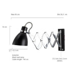 Wandlamp Spring 6290ZW Zwart