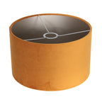 Zwarte tafellamp Stang 7123ZW met goud velours kap