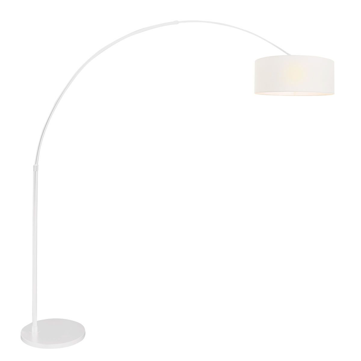 Vloerlamp Sparkled Light 7268W+K1066QS Wit-Wit Linnen
