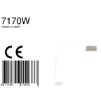 Vloerlamp Sparkled Light 7268W+K1066RS Wit-Grijs Linnen