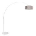 Vloerlamp Sparkled Light 7268W+K1066GS Wit-Fluweel Zilver