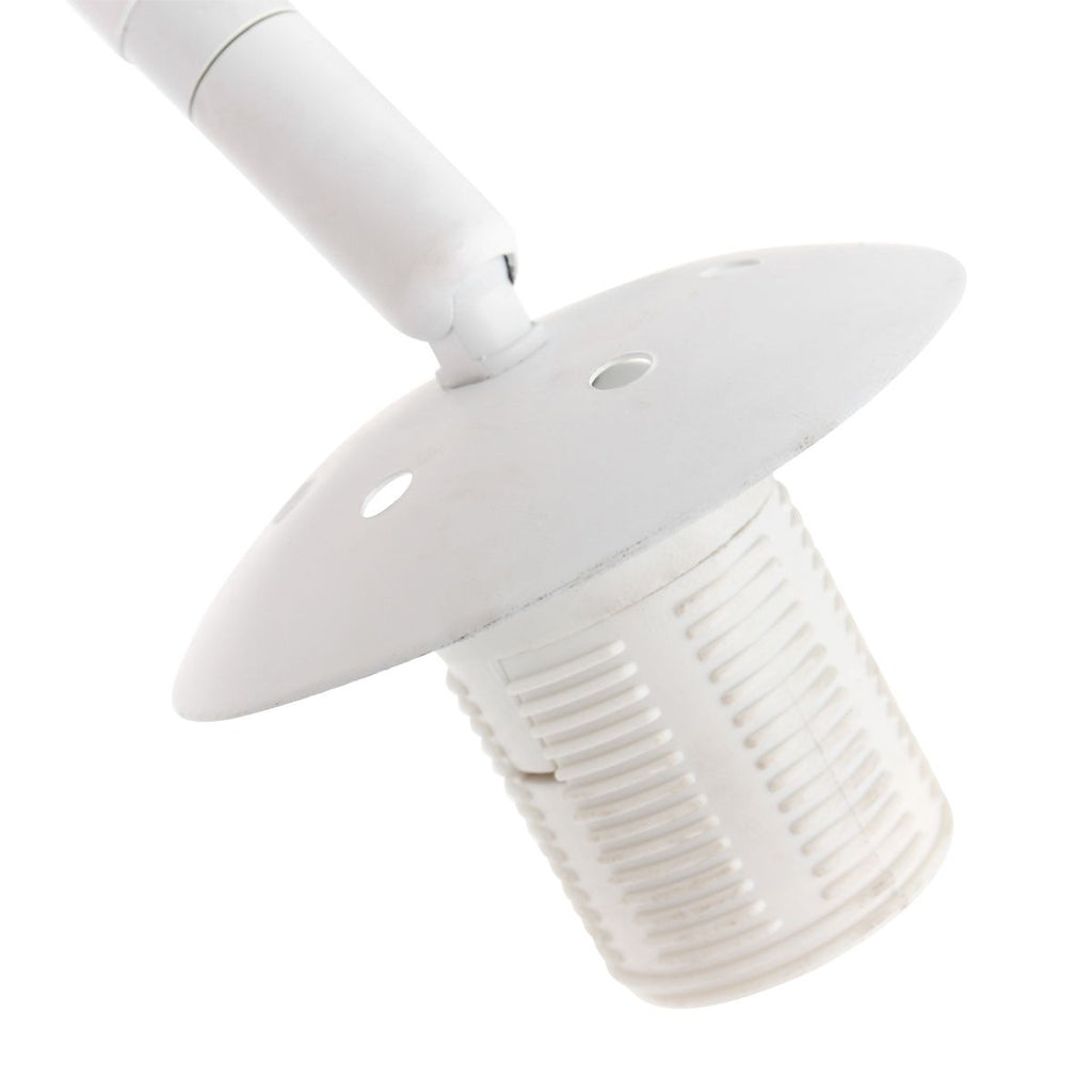 Vloerlamp Sparkled Light 7268W+K1066GS Wit-Fluweel Zilver