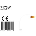 Vloerlamp Sparkled Light 7268W+K1066KS Wit-Fluweel Goud