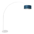 Vloerlamp Sparkled Light 7268W+K1066ZS Wit-Fluweel Blauw
