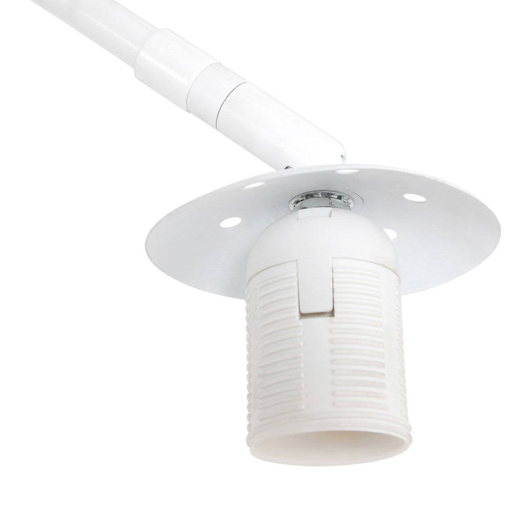 Vloerlamp Sparkled Light 7268W+K1066ZS Wit-Fluweel Blauw