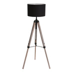 Vloerlamp Triek 7175ZW met zwart linnen kap Ø40 cm