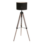 Vloerlamp Triek 7175ZW met zwart linnen kap Ø40 cm