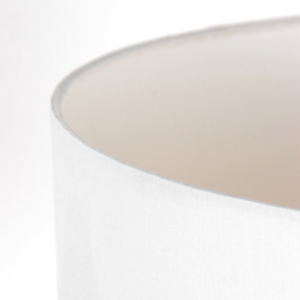 Vloerlamp Triek 7176ZW met grof witte linnen kap Ø40 cm