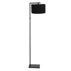 Vloerlamp Stang 7196ZW Zwart + Kap Zwart Linnen