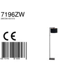 Vloerlamp Stang 7196ZW Zwart + Kap Zwart Linnen