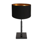 Tafellamp Stang 7197ZW Zwart + Zwart Linnen kap