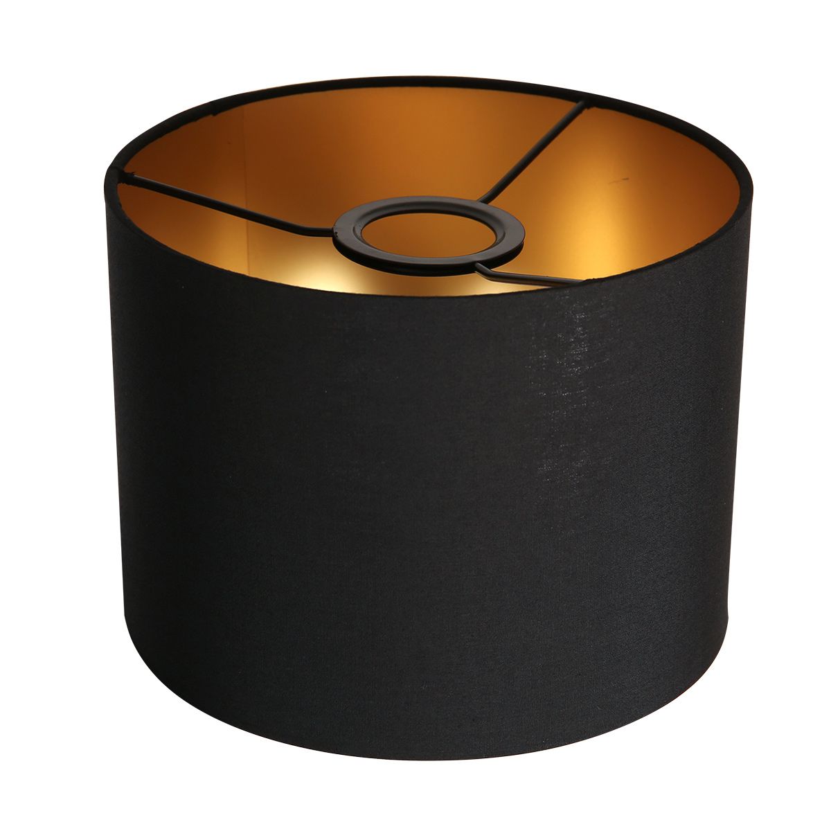 Tafellamp Stang 7197ZW Zwart + Zwart Linnen kap