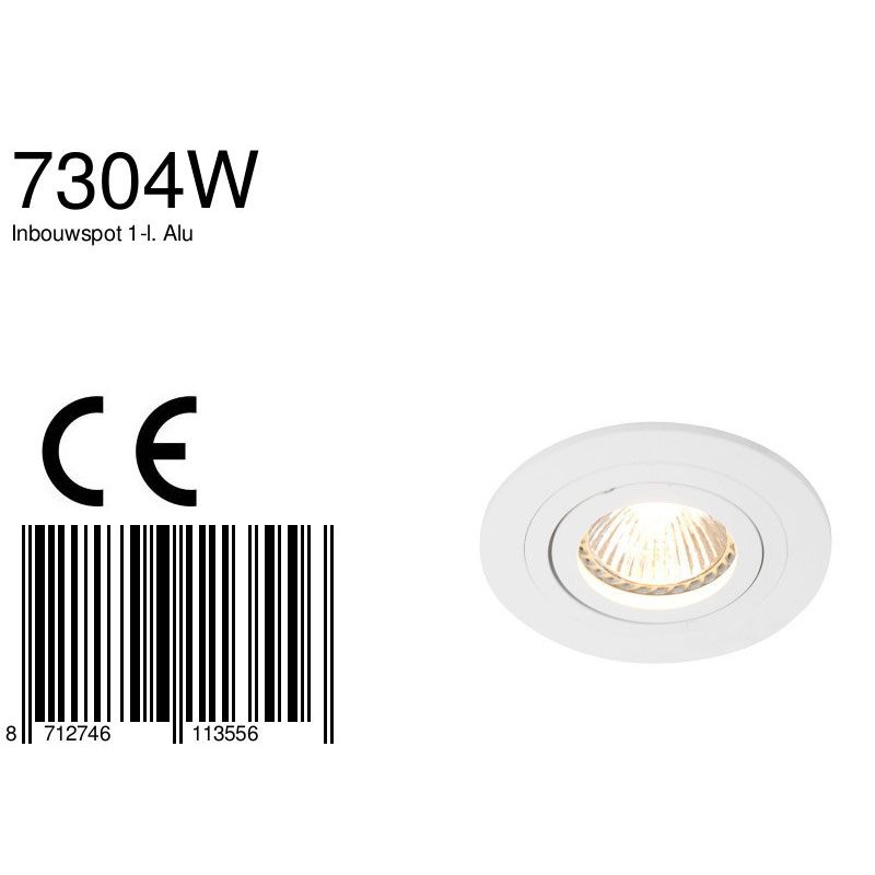 Inbouwspot Pélite spot 7304W Wit